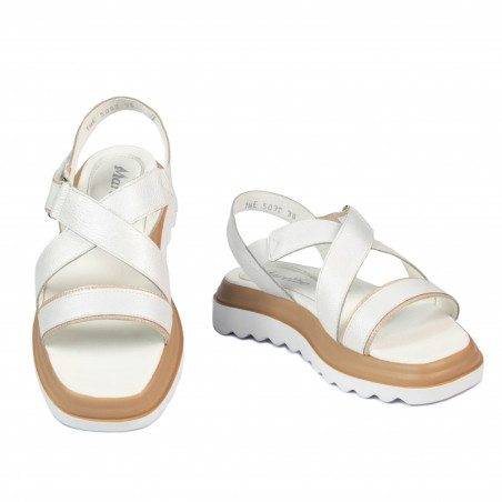 Damensandalen 5092 kombiniert weiß