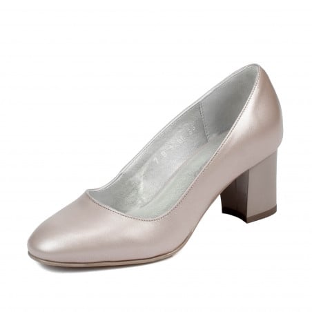 Elegante Damenschuhe 1268 Perlmutt Cappuccino