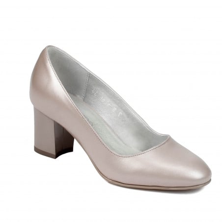 Elegante Damenschuhe 1268 Perlmutt Cappuccino