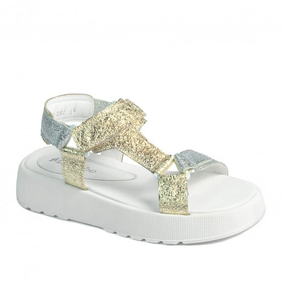 Damen Sandalen 5082 silber+gold Damen Sandalen 5082 silber+gold