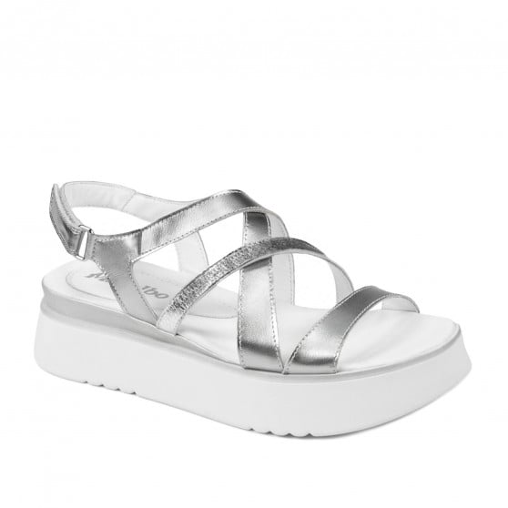Damensandalen 5100 silber kombiniert Damensandalen 5100 silber kombiniert