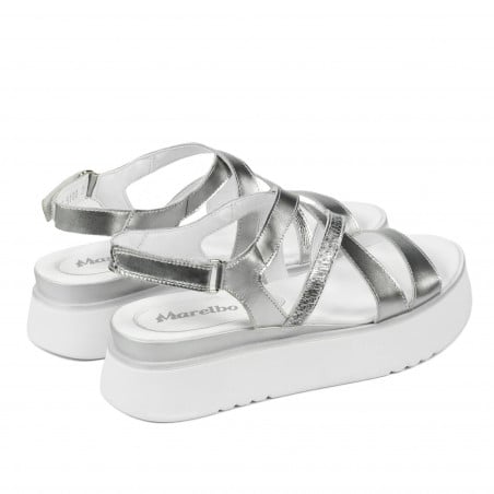 Damensandalen 5100 silber kombiniert