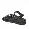 Damen Sandalen 5096 in metallisiertem Schwarz