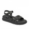 Damen Sandalen 5096 in metallisiertem Schwarz