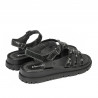 Damen Sandalen 5096 in metallisiertem Schwarz