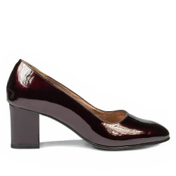 Elegante Damenschuhe 1268 Lack Bordeaux01