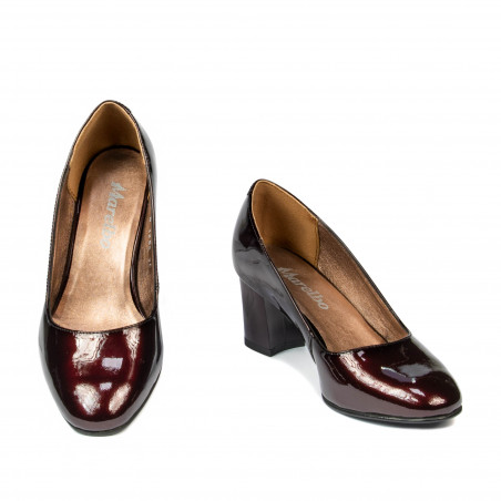 Elegante Damenschuhe 1268 Lack Bordeaux01