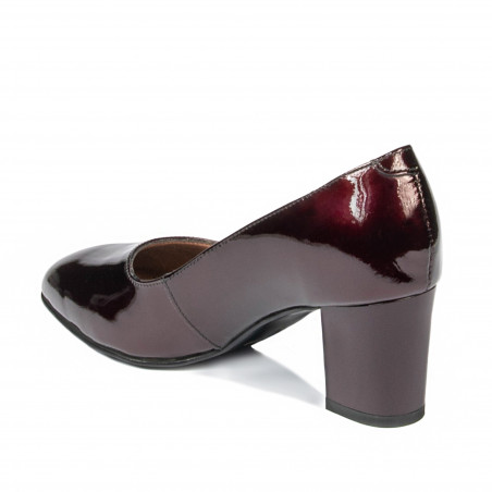 Elegante Damenschuhe 1268 Lack Bordeaux01