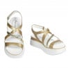 Damensandalen 5100 gold kombiniert