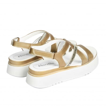 Damensandalen 5100 gold kombiniert