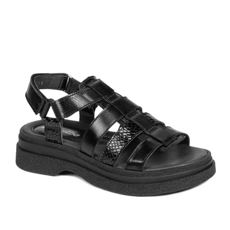 Damen Sandalen 5099 Schwarz kombiniert