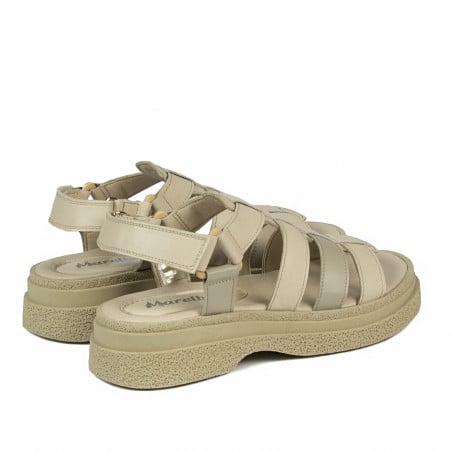 Damen Sandalen 5099 beige kombiniert