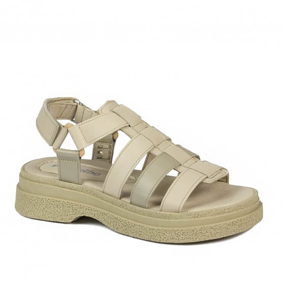 Damen Sandalen 5099 beige kombiniert Damen Sandalen 5099 beige kombiniert