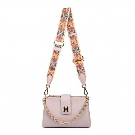 Damentasche zum Umhängen 003g lila rosa