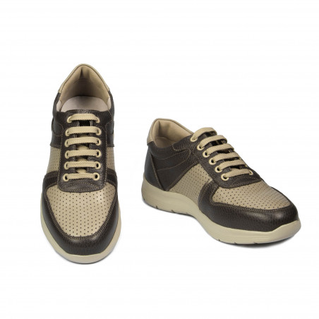 Jugendsportschuhe 384 kaki kombiniert