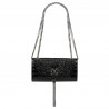 Schwarze Lack-Krokotasche für Damen 008g