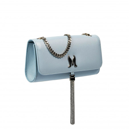 Damentasche Schultertasche 008g blau Kaviar