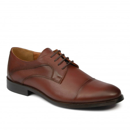 Elegante Herrenschuhe 879 in Cognac
