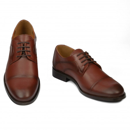 Elegante Herrenschuhe 879 in Cognac