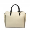 Damentasche Handtasche 002g 01 beige+schwarz