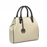 Damentasche Handtasche 002g 01 beige+schwarz