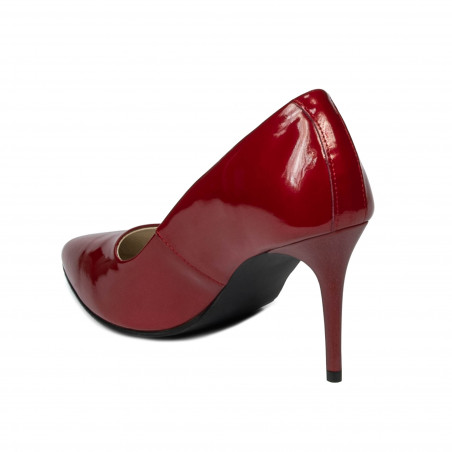 Elegante Damenschuhe 1293 roter Perlmutt-Lack