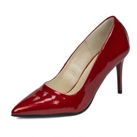 Elegante Damenschuhe 1293 roter Perlmutt-Lack
