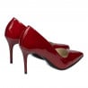 Elegante Damenschuhe 1293 roter Perlmutt-Lack
