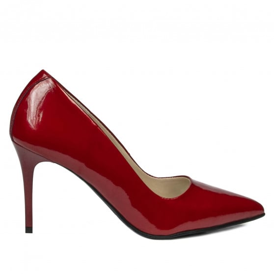 Elegante Damenschuhe 1293 roter Perlmutt-Lack Elegante Damenschuhe 1293 roter Perlmutt-Lack