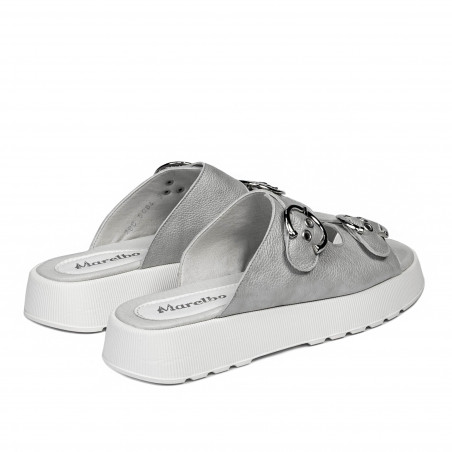 Damensandalen 5084-1 perlmutt silber