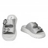 Damensandalen 5084-1 perlmutt silber