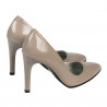 Elegante Damenschuhe 1276 Lack Cappuccino