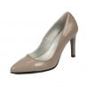 Elegante Damenschuhe 1276 Lack Cappuccino