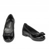 Kinderschuhe 174 schwarz kombiniertes Lackleder