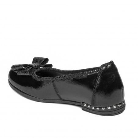 Kinderschuhe 174 schwarz kombiniertes Lackleder