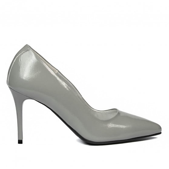 Elegante Damenschuhe 1293 Lack Grau Elegante Damenschuhe 1293 Lack Grau