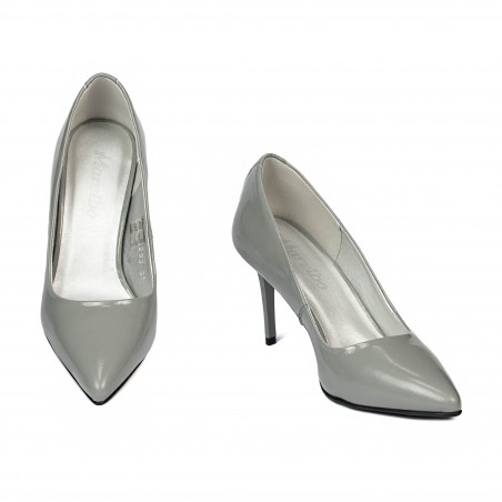 Elegante Damenschuhe 1293 Lack Grau