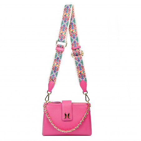 Damentasche Schultertasche 003g 01 Fuchsia