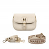 Damen-Umhängetasche 007g Creme Kaffee