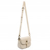 Damen-Umhängetasche 007g Creme Kaffee