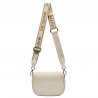 Damen-Umhängetasche 007g Creme Kaffee