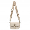 Damen-Umhängetasche 007g Creme Kaffee