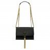 Damentasche Schultertasche 009g schwarz Safiano