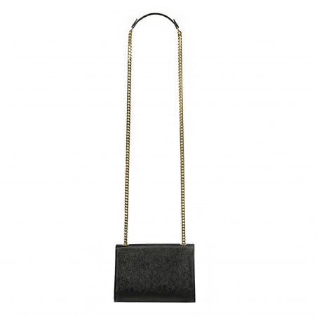 Damentasche Schultertasche 009g schwarz Safiano