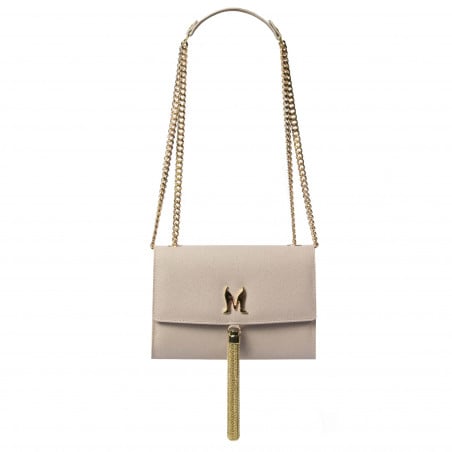 Damentasche Schultertasche 009g Beige Kaviar