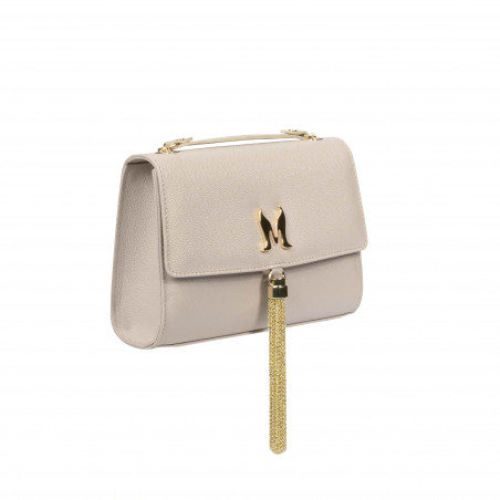 Damentasche Schultertasche 009g Beige Kaviar