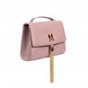 Damen-Umhängetasche 009g Rosa Safiano
