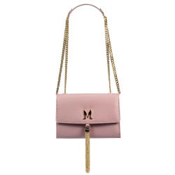Damen-Umhängetasche 009g Rosa Safiano
