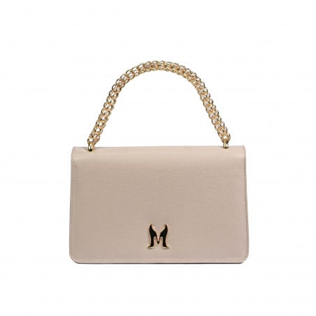 Damen-Schultertasche 010g beige Kaviar