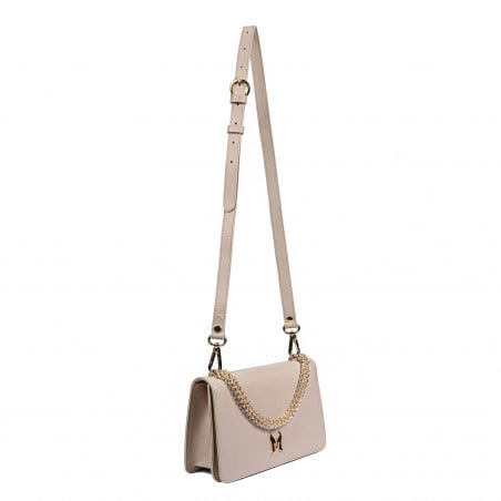 Damen-Schultertasche 010g beige Kaviar